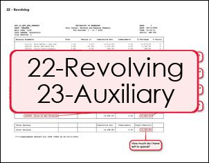 Revolving and Auxiliary Report